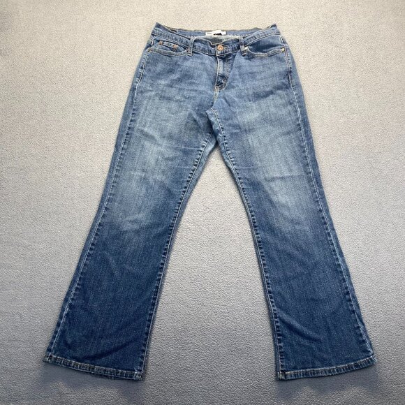 Levis 529 Blue Jeans Size 16 MMid Rise‎ Curvy Bootcut Stretch Denim,Casual - Picture 1 of 13